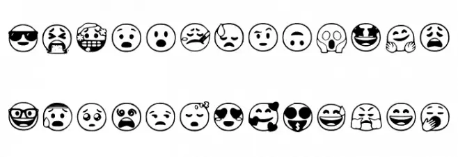 Google Emojis Regular फ़ॉन्ट लोअरकेस