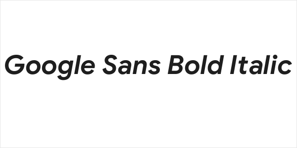 Google Sans Bold Italic Logo
