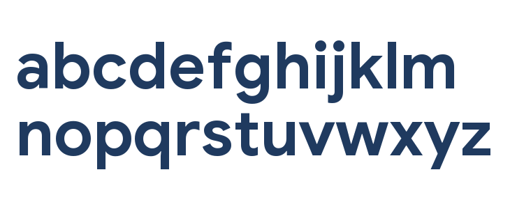 Google Sans Bold Lowercase