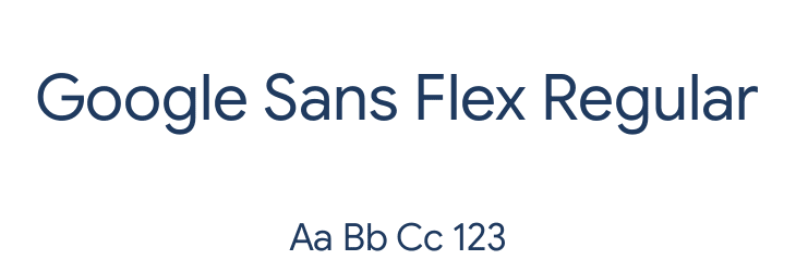 Google Sans Flex Regular Font Preview
