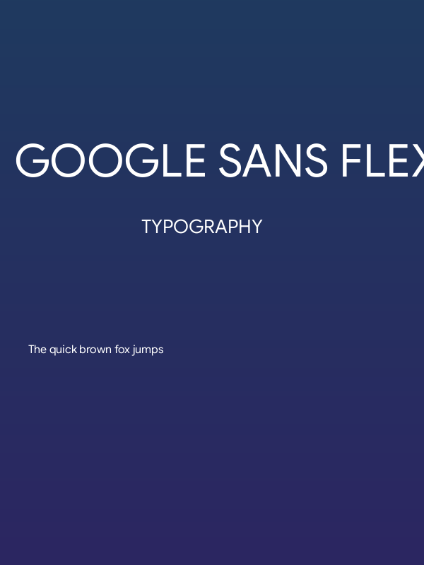 Google Sans Flex Regular Poster