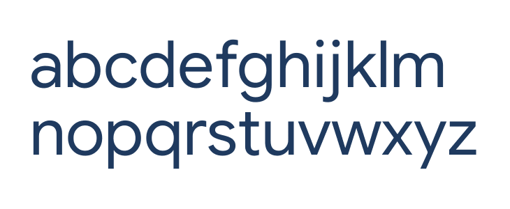 Google Sans Flex Regular Lowercase