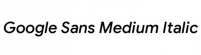 Google Sans Medium Italic  تنزيل الخطوط