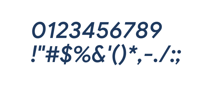 Google Sans Medium Italic Other Characters