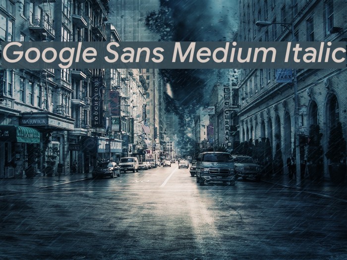 Google Sans Medium Italic Example 3