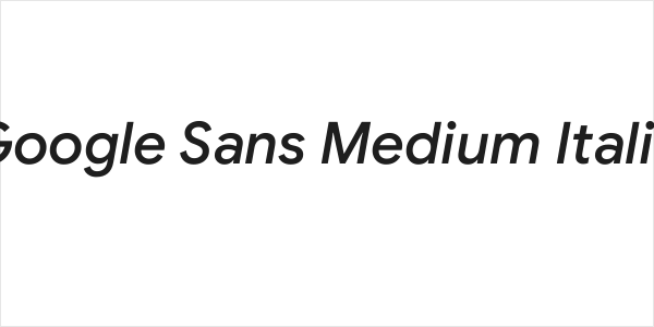 Google Sans Medium Italic Logo