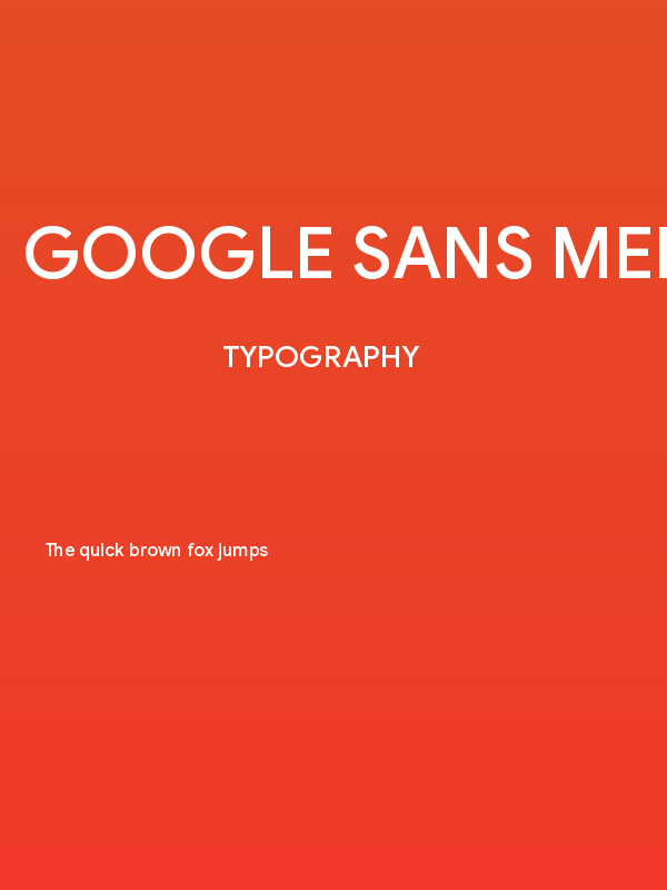 Google Sans Medium Poster