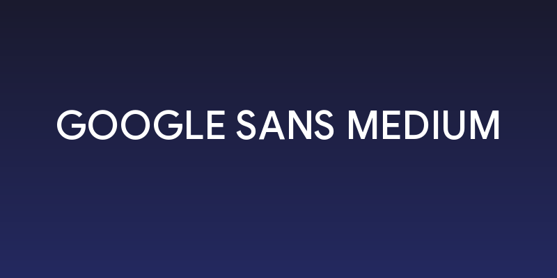 Google Sans Medium Social Header