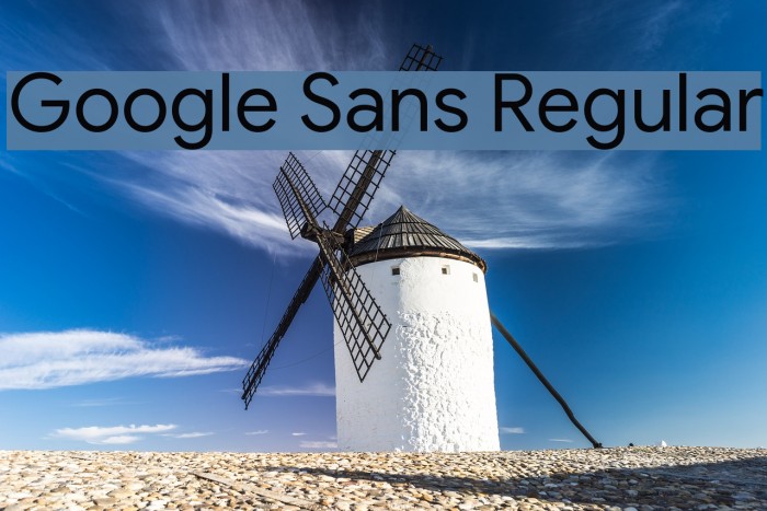 Google Sans Regular Example 3