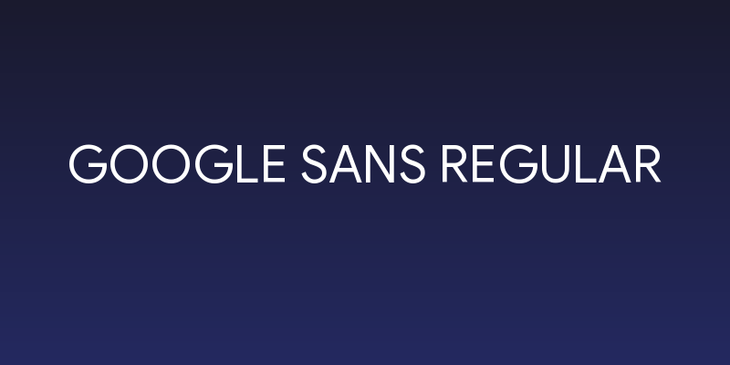 Google Sans Regular Social Header