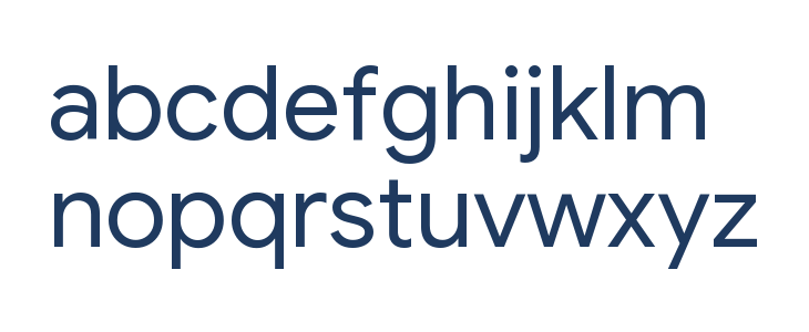 Google Sans Regular Lowercase