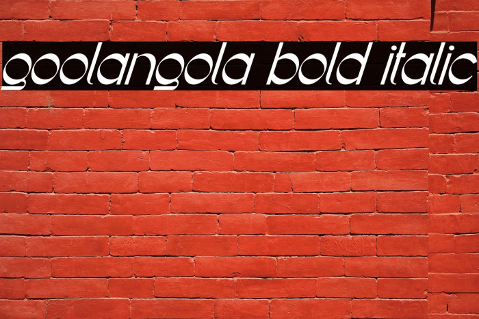 Goolangola Bold Italic Example 2