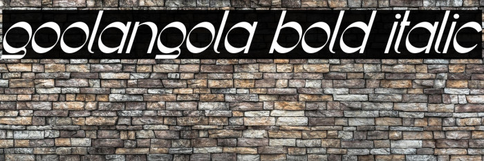 Goolangola Bold Italic Example 3