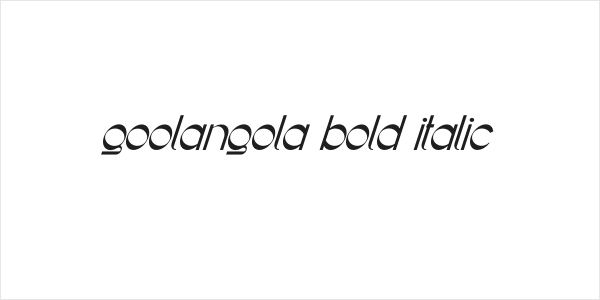 Goolangola Bold Italic Logo