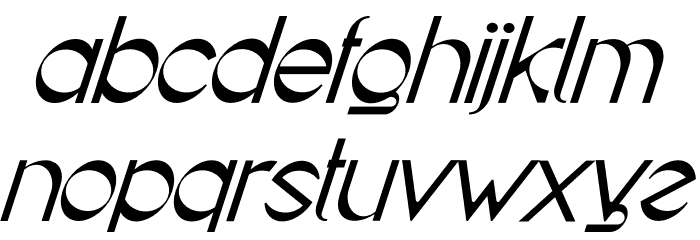 Goolangola Bold Italic Font LOWERCASE