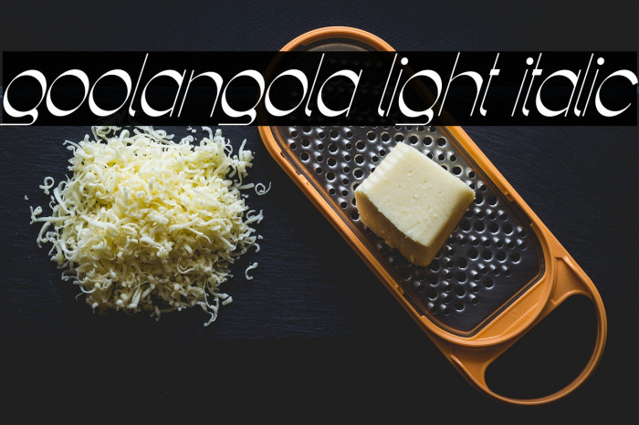 Goolangola Light Italic Example 1
