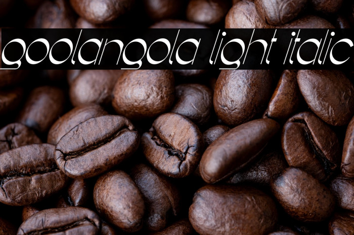 Goolangola Light Italic Example 2