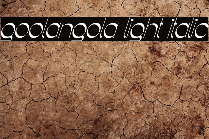 Goolangola Light Italic Example 3