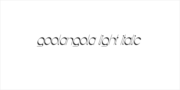 Goolangola Light Italic Logo