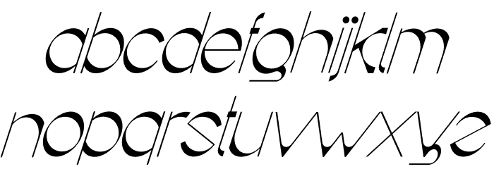 Goolangola Light Italic Font LOWERCASE