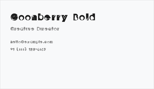 Goonberry Bold Business Card