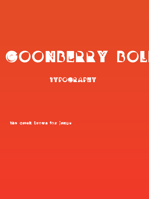 Goonberry Bold Poster