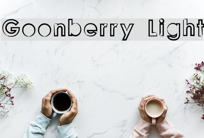 Goonberry Light Font examples