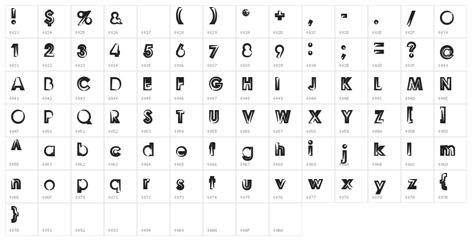 Goonberry Regular Character Map
