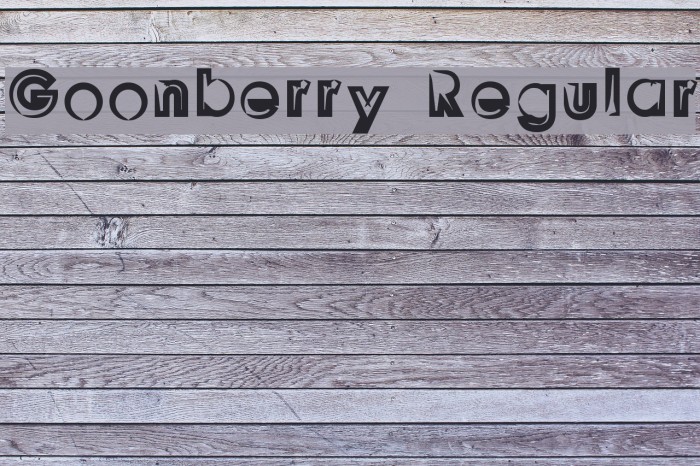 Goonberry Regular Font examples