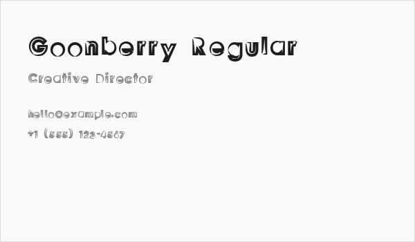 Goonberry Regular Business Card