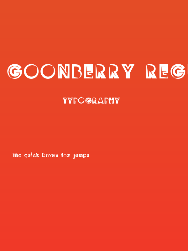 Goonberry Regular Poster