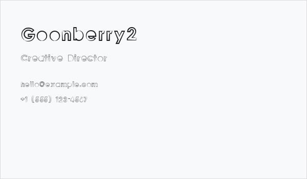 Goonberry2 Business Card