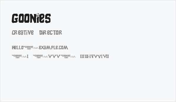 Goonies Business Card