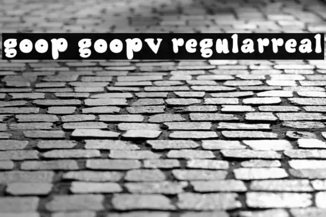 Goop Goopv2 Regularreal Schriftart examples