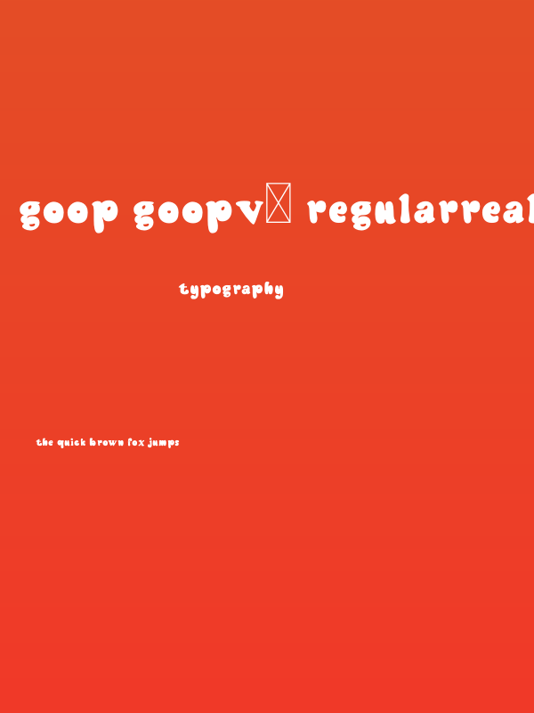 Goop Goopv2 Regularreal Poster