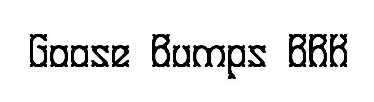 Goose Bumps BRK  免费字体下载