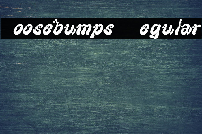 Goosebumps Regular Example 1