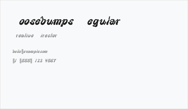 Goosebumps Regular Business Card