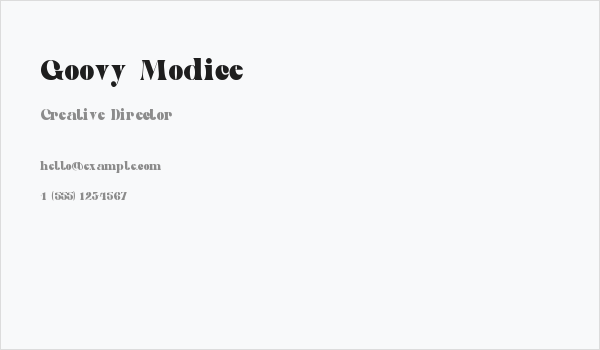 Goovy Modice Business Card