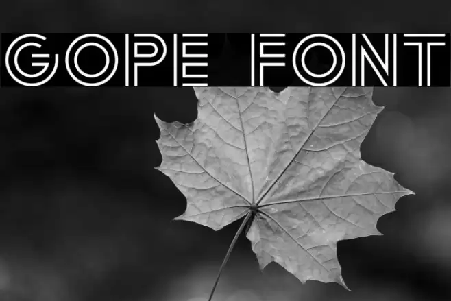 Gope Font examples