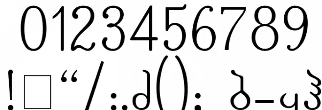 Gorda-ITV Font OTHER CHARS