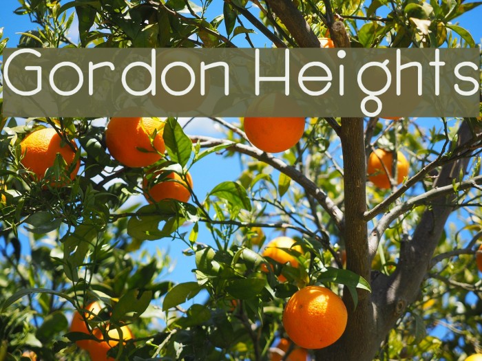 Gordon Heights Font examples