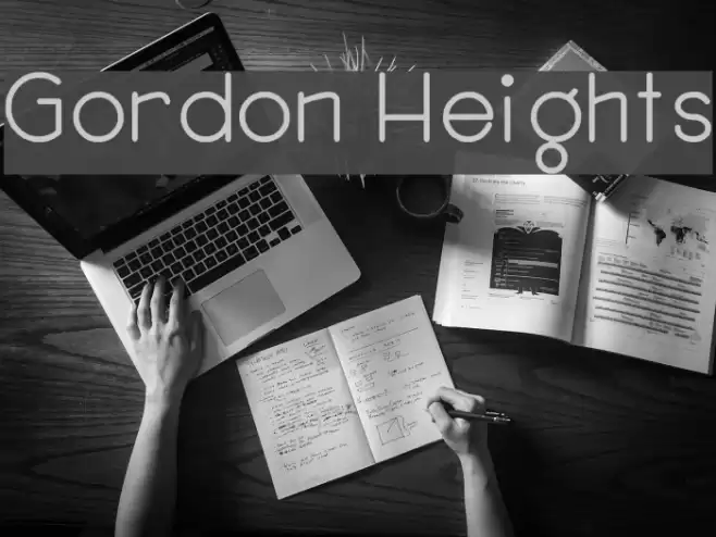 Gordon Heights Font examples