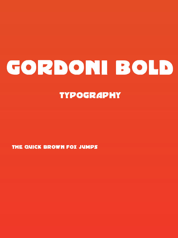 Gordoni Bold Poster