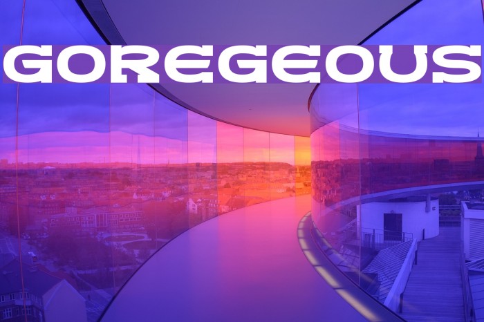 Goregeous Font examples