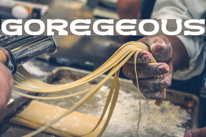 Goregeous Font examples