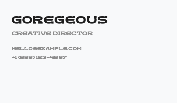 Goregeous Business Card