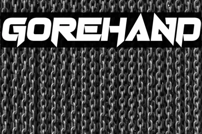 Gorehand Font examples