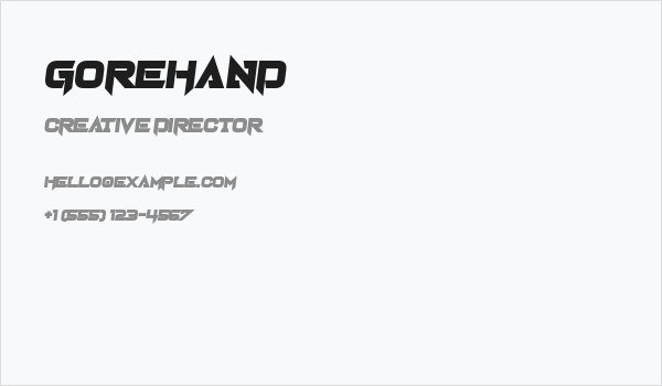 Gorehand Business Card
