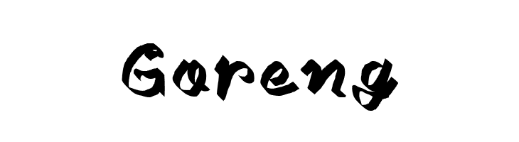 Goreng  フリーフォントのダウンロード
